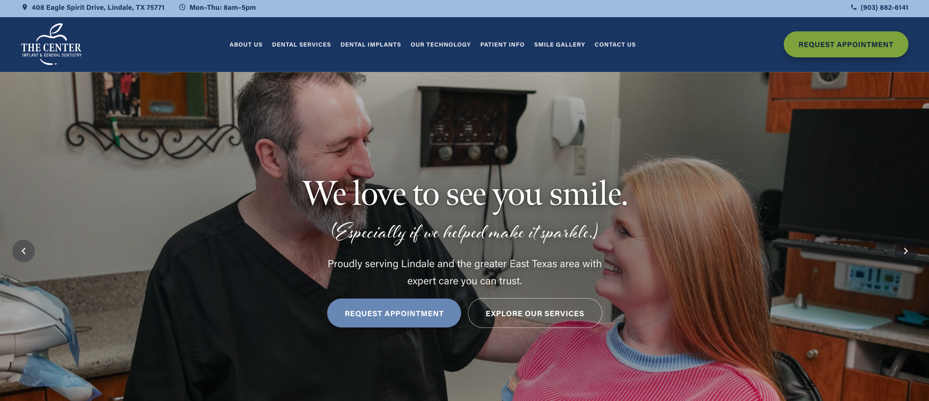 Center for Implant and General Dentistry website project